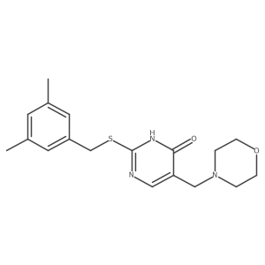 2-{[(3,5-Dimethylphenyl)methyl]sulfanyl}-5-(morpholin-4-ylmethyl)-1,4-dihydropyrimidin-4-one Structure