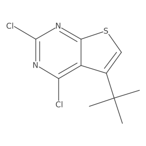 5-(tert-Butyl)-2,4-dichlorothieno[2,3-d]pyrimidine结构式