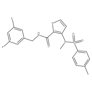 N-(3,5-difluorobenzyl)-3-{methyl[(4-methylphenyl)sulfonyl]amino}thiophene-2-carboxamide Structure