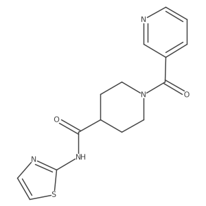 1-(pyridine-3-carbonyl)-N-(1,3-thiazol-2-yl)piperidine-4-carboxamide Structure