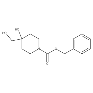 Benzyl 4-hydroxy-4-(hydroxymethyl)piperidine-1-carboxylate结构式