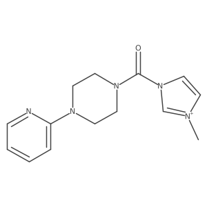 1-Methyl-3-(4-(pyridin-2-yl)piperazine-1-carbonyl)-1H-imidazol-3-ium Structure