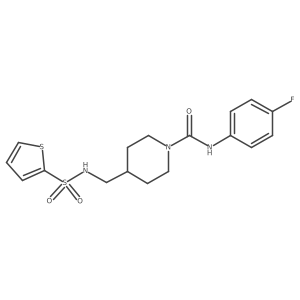 N-(4-fluorophenyl)-4-((thiophene-2-sulfonamido)methyl)piperidine-1-carboxamide Structure