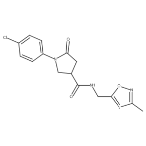 1-(4-chlorophenyl)-N-[(3-methyl-1,2,4-oxadiazol-5-yl)methyl]-5-oxopyrrolidine-3-carboxamide Structure