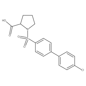 1-({4'-Chloro-[1,1'-biphenyl]-4-yl}sulfonyl)pyrrolidine-2-carboxylic acid Structure