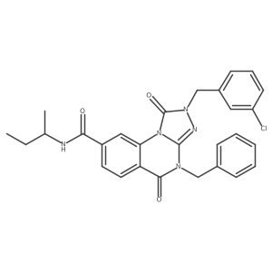 4-benzyl-N-(sec-butyl)-2-(3-chlorobenzyl)-1,5-dioxo-1,2,4,5-tetrahydro-[1,2,4]triazolo[4,3-a]quinazoline-8-carboxamide Structure