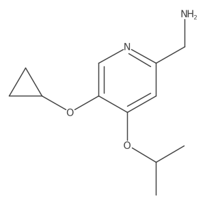 (5-Cyclopropoxy-4-isopropoxypyridin-2-YL)methanamine结构式