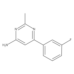 6-(3-Fluorophenyl)-2-methylpyrimidin-4-amine Structure