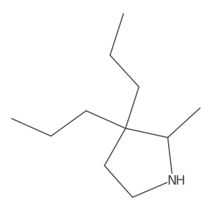2-Methyl-3,3-dipropylpyrrolidine结构式