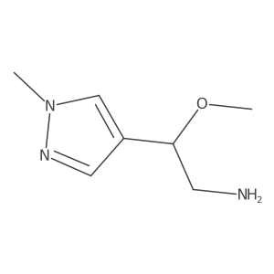 2-Methoxy-2-(1-methyl-4-pyrazolyl)ethanamine Structure