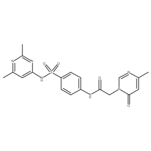 N-(4-(N-(2,6-dimethylpyrimidin-4-yl)sulfamoyl)phenyl)-2-(4-methyl-6-oxopyrimidin-1(6H)-yl)acetamide结构式