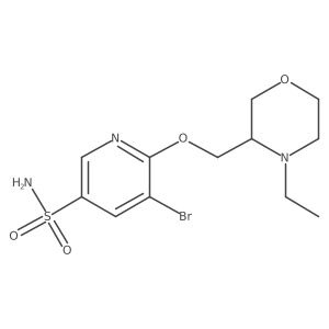 5-Bromo-6-[(4-ethylmorpholin-3-yl)methoxy]pyridine-3-sulfonamide结构式