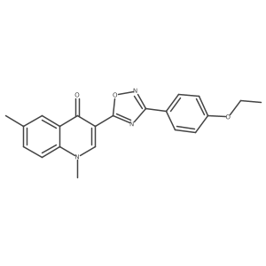 3-[3-(4-Ethoxyphenyl)-1,2,4-oxadiazol-5-yl]-1,6-dimethyl-1,4-dihydroquinolin-4-one结构式