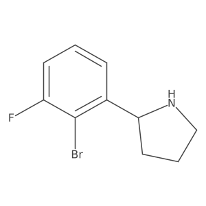 2-(2-Bromo-3-fluorophenyl)pyrrolidine结构式
