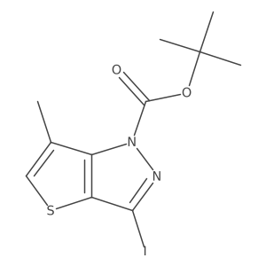 Tert-butyl 3-iodo-6-methylthieno[3,2-c]pyrazole-1-carboxylate Structure