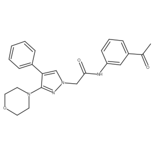 N-(3-acetylphenyl)-2-(3-morpholino-4-phenyl-1H-pyrazol-1-yl)acetamide结构式
