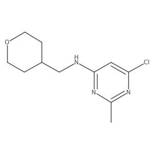 6-chloro-2-methyl-N-[(oxan-4-yl)methyl]pyrimidin-4-amine结构式