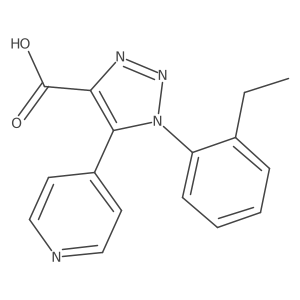 1-(2-ethylphenyl)-5-(pyridin-4-yl)-1H-1,2,3-triazole-4-carboxylic acid结构式