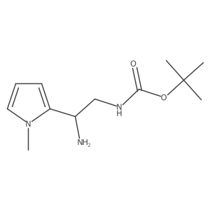 tert-butyl N-[2-amino-2-(1-methyl-1H-pyrrol-2-yl)ethyl]carbamate结构式