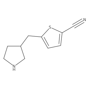 5-[(Pyrrolidin-3-yl)methyl]thiophene-2-carbonitrile结构式
