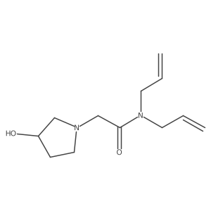 1-Pyrrolidineacetamide, 3-hydroxy-N,N-di-2-propen-1-yl- Structure