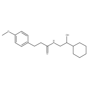 N-(2-cyclohexyl-2-hydroxyethyl)-3-(4-methoxyphenyl)propanamide结构式