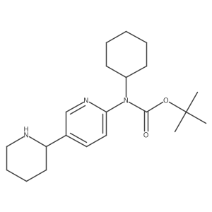 tert-Butyl cyclohexyl(5-(piperidin-2-yl)pyridin-2-yl)carbamate结构式