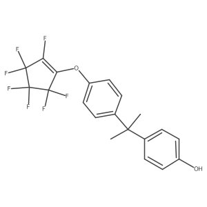 2-[4-(Heptafluorocyclopent-1-enyl)oxy]phenyl-2-(4-hydroxyphenyl)propane Structure