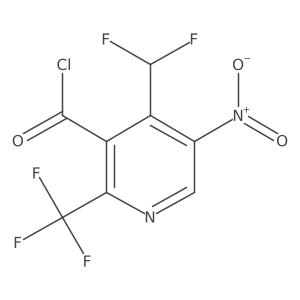 4-(Difluoromethyl)-5-nitro-2-(trifluoromethyl)nicotinoyl chloride Structure
