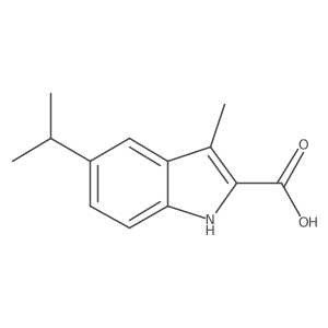 3-methyl-5-(propan-2-yl)-1H-indole-2-carboxylic acid结构式