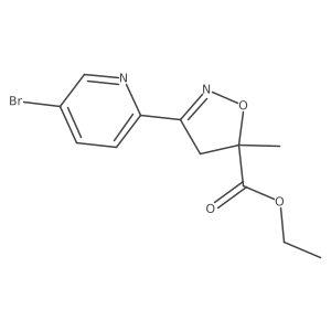 Ethyl 3-(5-bromo-2-pyridyl)-5-methyl-4H-isoxazole-5-carboxylate Structure