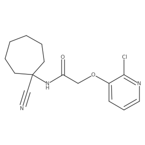2-(2-Chloropyridin-3-yl)oxy-N-(1-cyanocycloheptyl)acetamide Structure