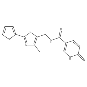 N-((4-methyl-2-(thiophen-2-yl)thiazol-5-yl)methyl)-6-oxo-1,6-dihydropyridazine-3-carboxamide结构式
