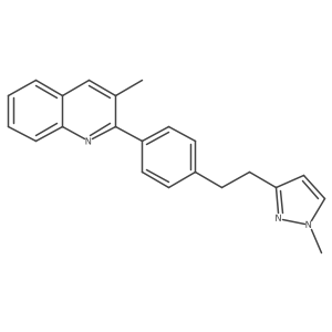 3-Methyl-2-[4-[2-(1-methyl-1H-pyrazol-3-yl)ethyl]phenyl]quinoline结构式