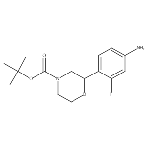 Tert-butyl 2-(4-amino-2-fluorophenyl)morpholine-4-carboxylate结构式