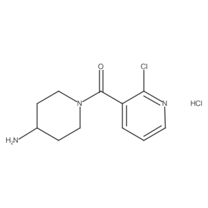 (4-Aminopiperidin-1-yl)(2-chloropyridin-3-yl)methanone hydrochloride Structure