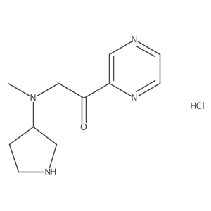 (R)-2-(methyl(pyrrolidin-3-yl)amino)-1-(pyrazin-2-yl)ethanone hydrochloride Structure