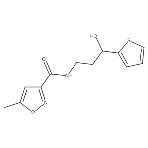N-(3-hydroxy-3-(thiophen-2-yl)propyl)-5-methylisoxazole-3-carboxamide Structure