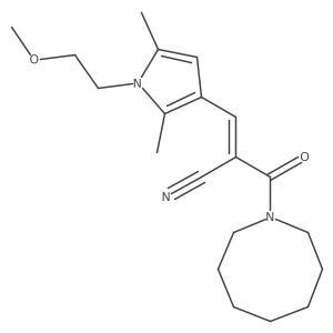 (E)-2-(Azocane-1-carbonyl)-3-[1-(2-methoxyethyl)-2,5-dimethylpyrrol-3-yl]prop-2-enenitrile结构式