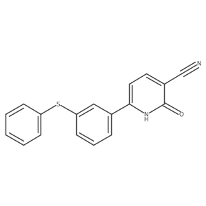 1,2-Dihydro-2-oxo-6-[3-(phenylthio)phenyl]-3-pyridinecarbonitrile结构式