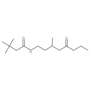 Ethyl 2-[methyl-[2-[(2-methylpropan-2-yl)oxycarbonylamino]ethyl]amino]acetate结构式