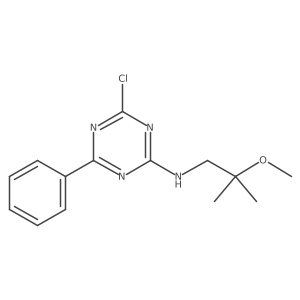 4-chloro-N-(2-methoxy-2-methylpropyl)-6-phenyl-1,3,5-triazin-2-amine结构式
