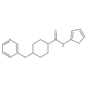 4-(pyrazin-2-yloxy)-N-(thiophen-2-yl)piperidine-1-carboxamide结构式