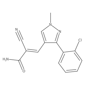 (Z)-3-[3-(2-Chlorophenyl)-1-methylpyrazol-4-yl]-2-cyanoprop-2-enamide Structure