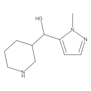 (1-methyl-1H-pyrazol-5-yl)(piperidin-3-yl)methanol结构式