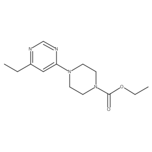 Ethyl 4-(6-ethylpyrimidin-4-yl)piperazine-1-carboxylate结构式