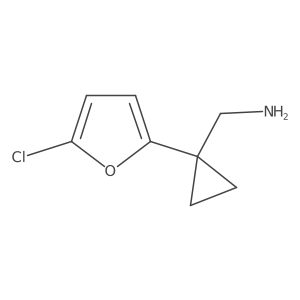 [1-(5-Chlorofuran-2-yl)cyclopropyl]methanamine Structure