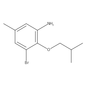 3-Bromo-2-isobutoxy-5-methylaniline结构式