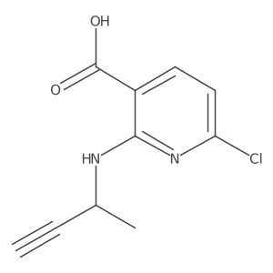 2-[(But-3-yn-2-yl)amino]-6-chloropyridine-3-carboxylic acid结构式