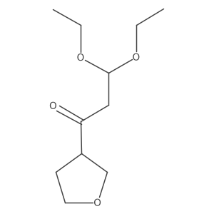 3,3-Diethoxy-1-(oxolan-3-yl)propan-1-one Structure